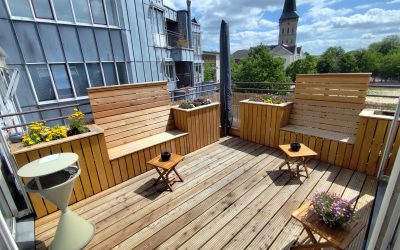 Ein­wei­hungs­par­ty der neu­en Terrasse